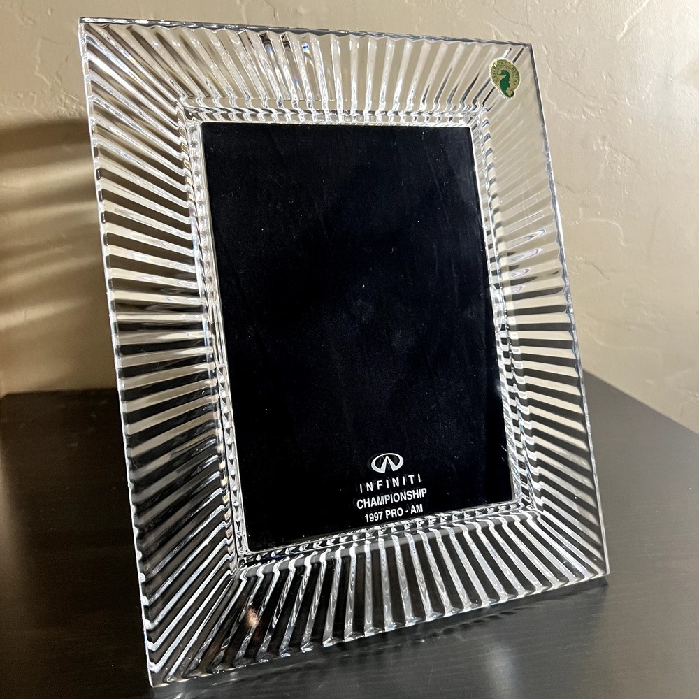 Waterford Crystal 5x7 Picture Frame • Infiniti 1997 Pro-Am Etched Golf Gift - Picture 9 of 10